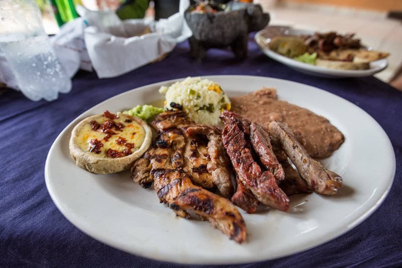 Mexican food served at Rancho Capomo after the tour