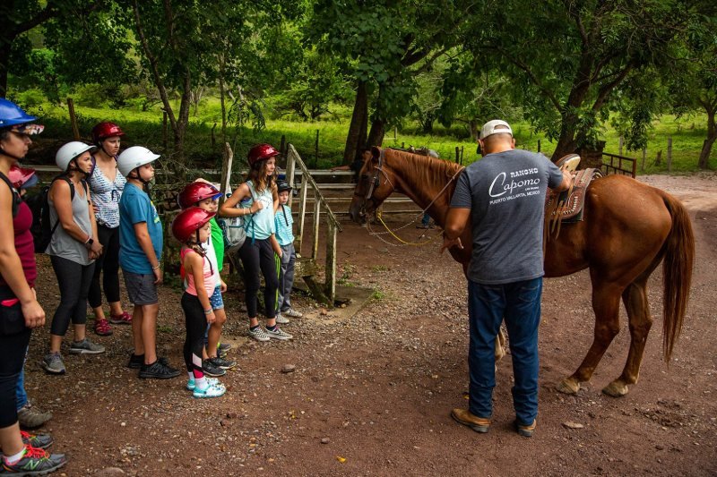 Horseback trail to the hidden waterfall at Rancho Capomo