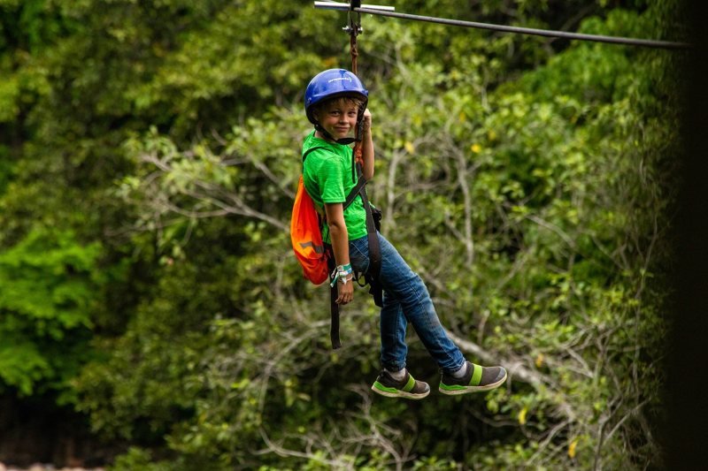 Zipline platform built into the trees at Rancho Capomo