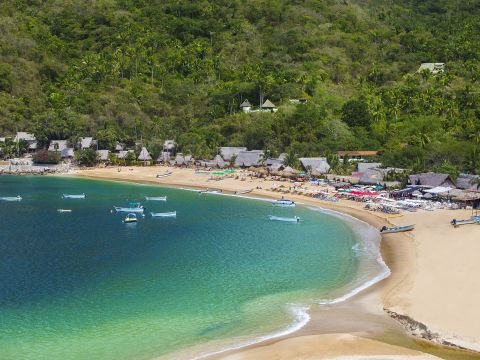 Yelapa bay and beach seen from above